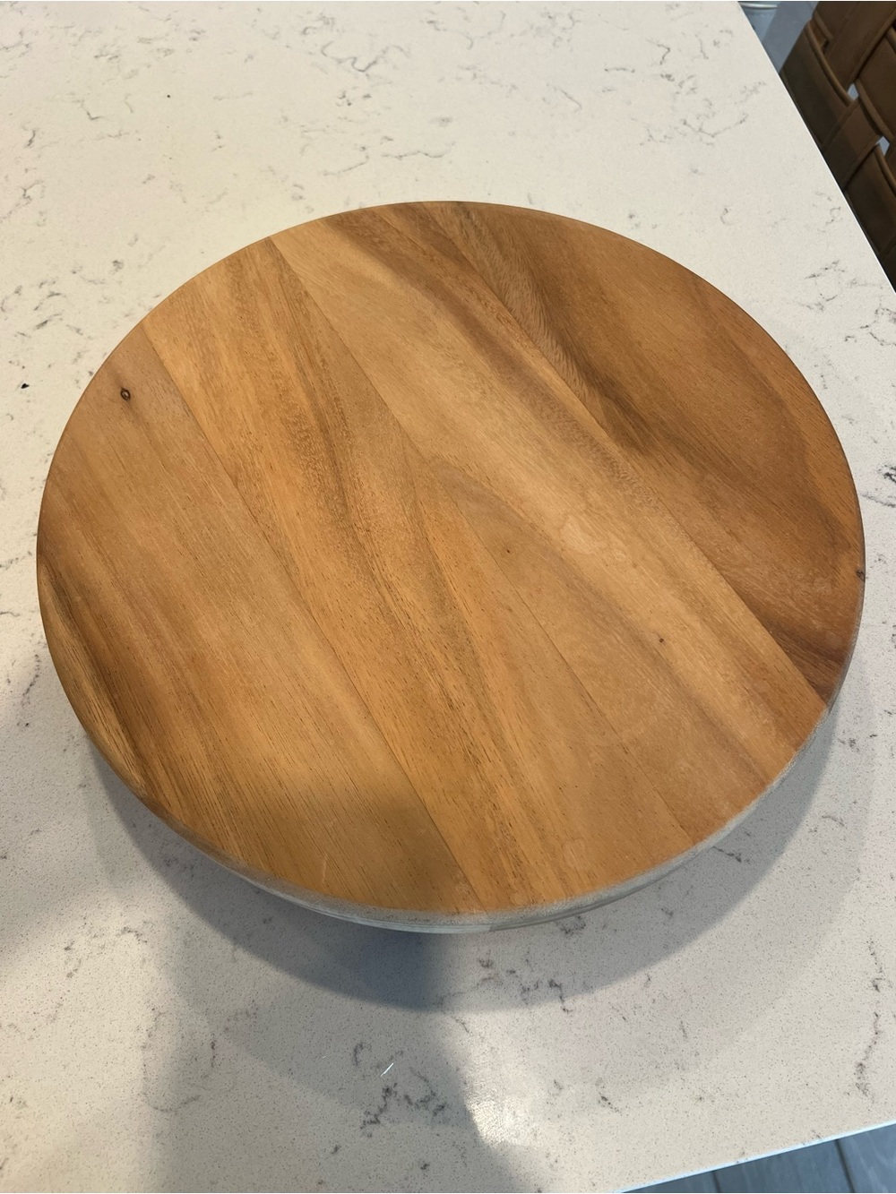 Round Wood Serving Board - Natural Brown